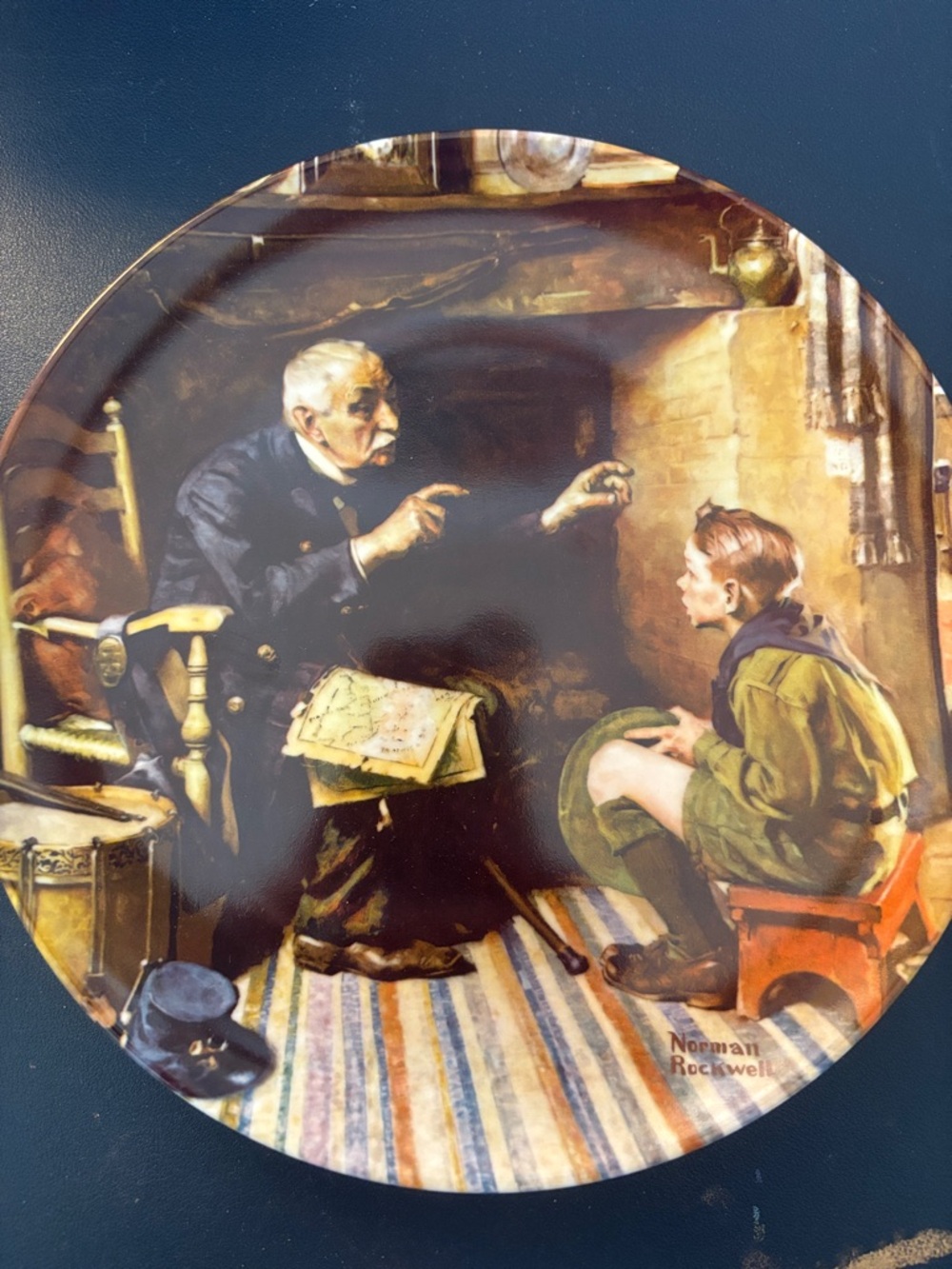 Norman Rockwell Knowles Plate “The Veteran” 1988